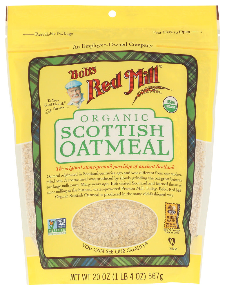 BOBS RED MILL: Organic Scottish Oatmeal, 20 oz