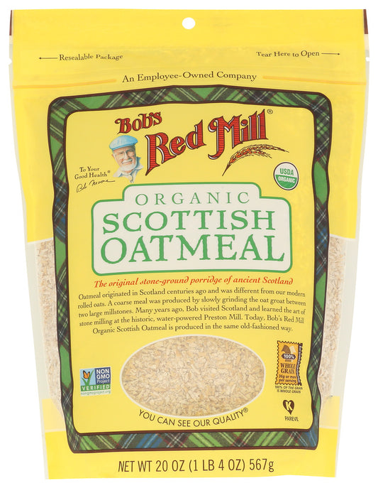 BOBS RED MILL: Organic Scottish Oatmeal, 20 oz