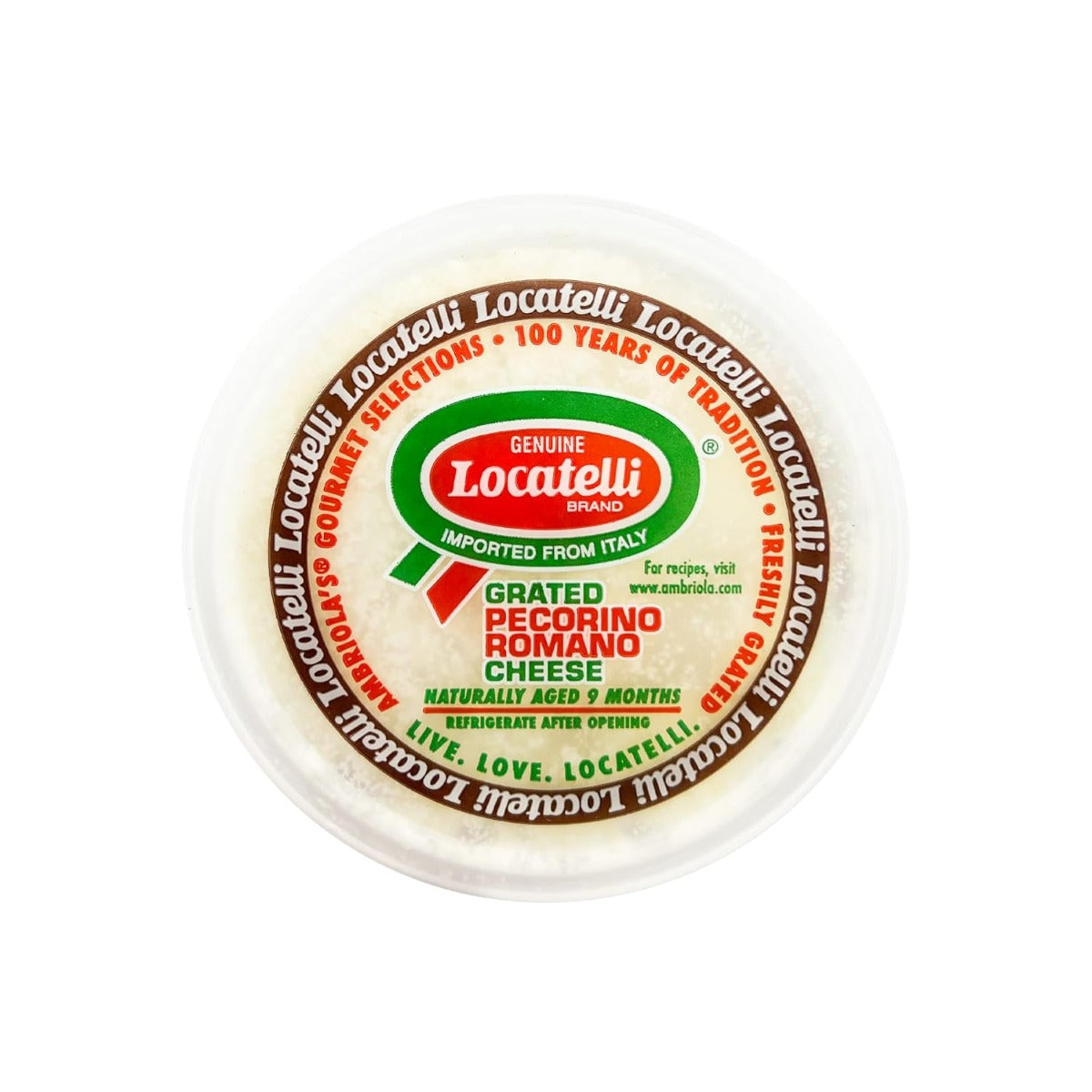 LOCATELLI: Grated Pecorino Romano Cheese, 4 oz