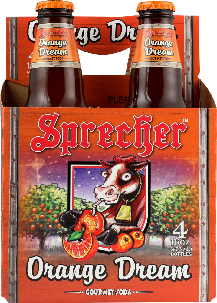 SPRECHER: Soda Orng Drm 4Pk, 64 fo