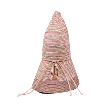 Summer Women's Foldable Wide-Brim Sun Hat for Outdoors