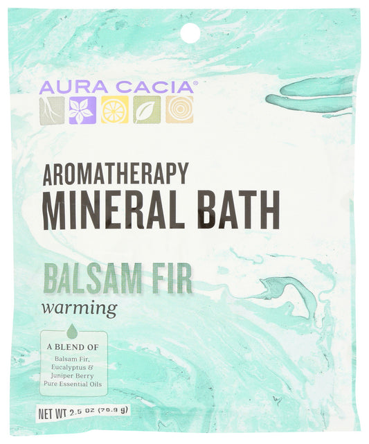 AURA CACIA: Aromatherapy Mineral Bath Warming Balsam Fir, 2.5 Oz
