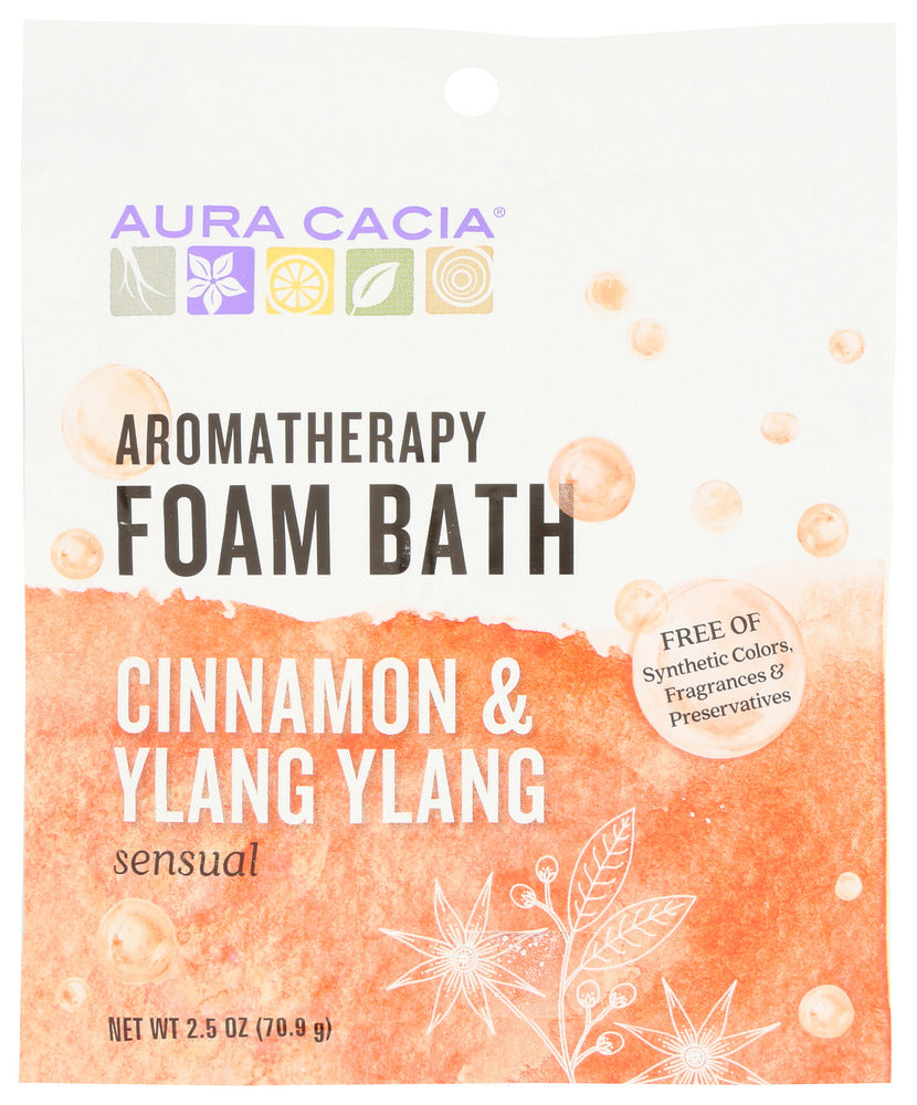 AURA CACIA: Sensual Cinnamon & Ylang Ylang Foam Bath, 2.5 oz