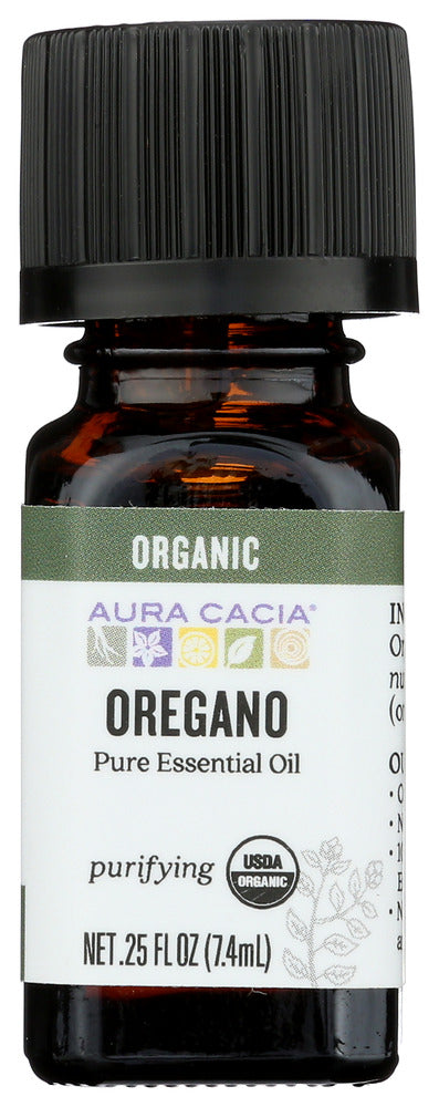 AURA CACIA: Organic Oregano Essential Oil, 0.25 oz