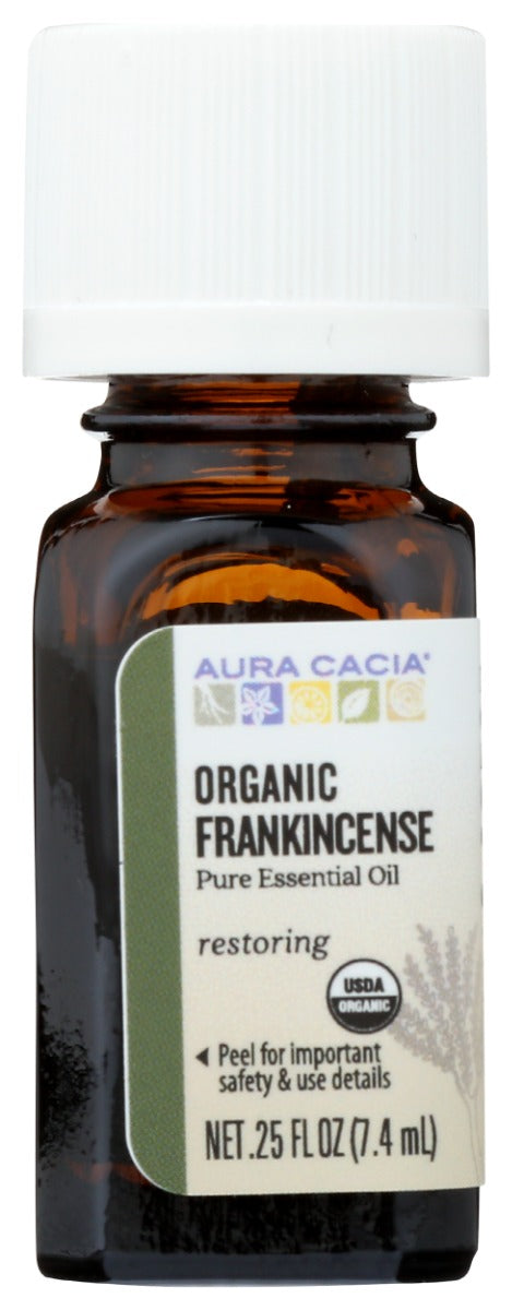AURA CACIA: Aura Cacia Organic Frankincense Essential Oil, 0.25 oz