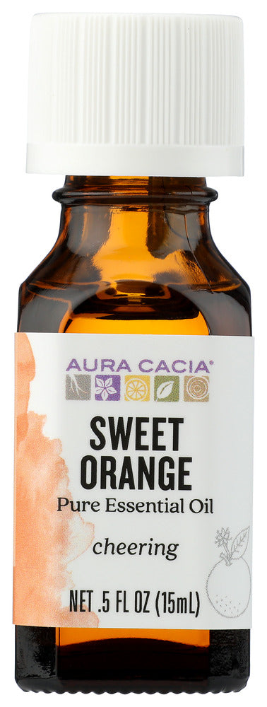 AURA CACIA: 100% Pure Essential Oil Sweet Orange, 0.5 Oz