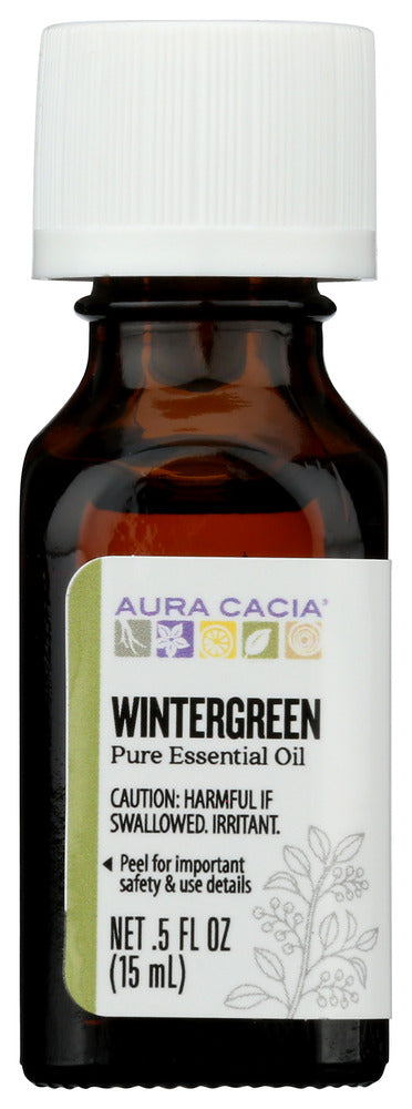 AURA CACIA: 100% Pure Essential Oil Wintergreen, 0.5 Oz