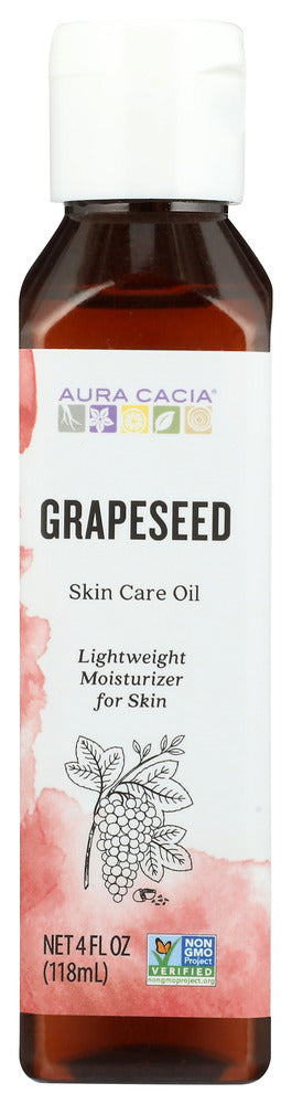 AURA CACIA: Natural Skin Care Oil Harmonizing Grapeseed, 4 Oz