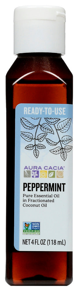 AURA CACIA: Oil Essential Peppermint, 4 FO