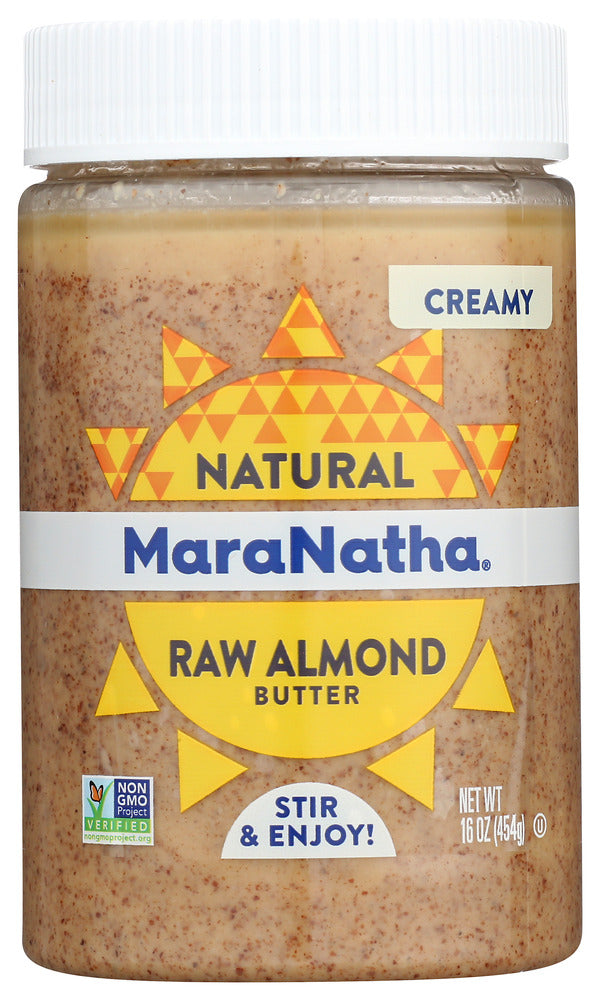 MARANATHA: Natural Raw Almond Butter Creamy, 16 oz
