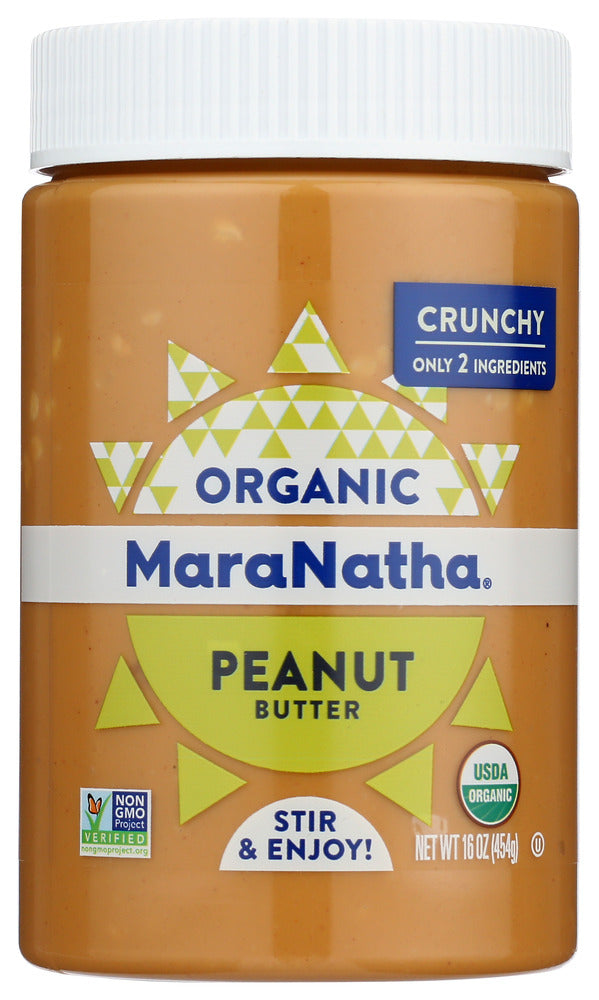 MARANATHA: Organic Roasted Peanut Butter Hint of Sea Salt Crunchy, 16 oz