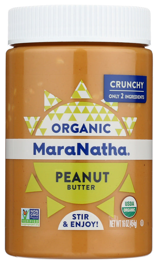 MARANATHA: Organic Roasted Peanut Butter Hint of Sea Salt Crunchy, 16 oz