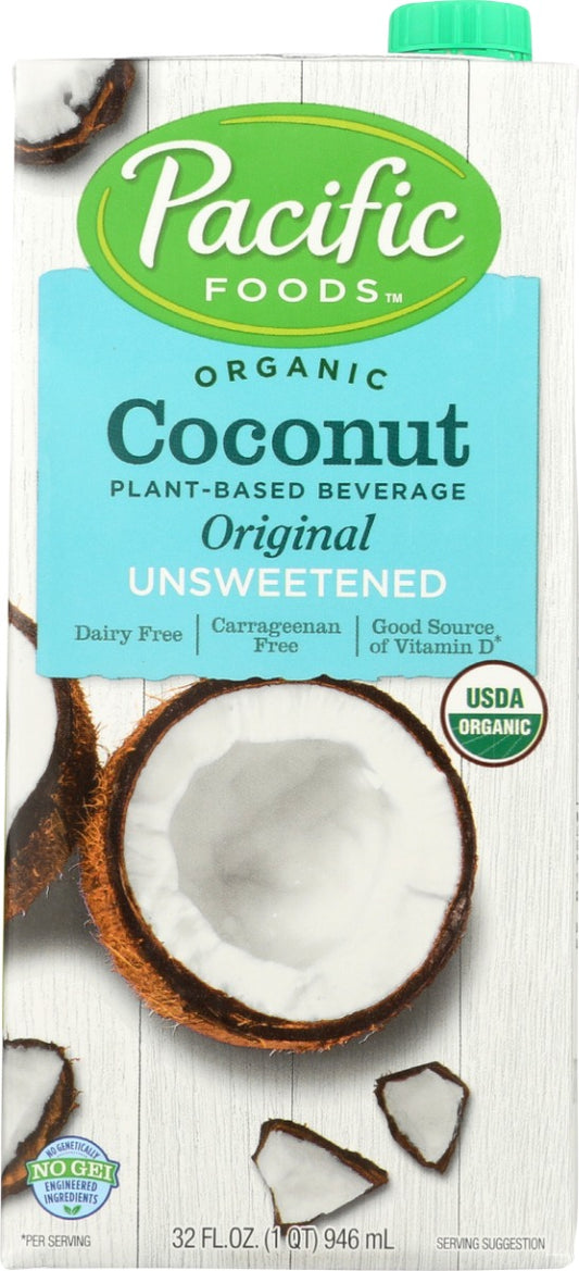PACIFIC FOODS: Organic Coconut Original Unsweetened Non-Dairy Beverage, 32 oz