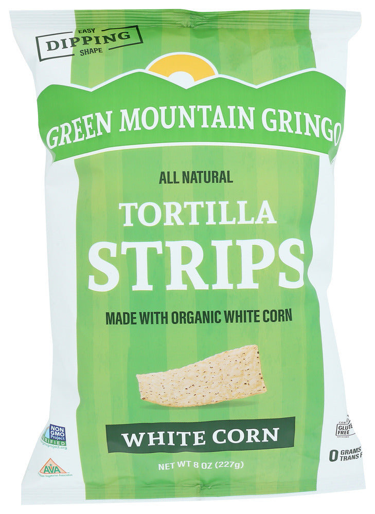 GREEN MOUNTAIN GRINGO: White Corn Tortilla Strips, 8 oz