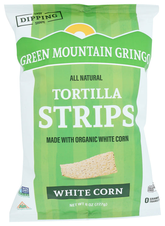 GREEN MOUNTAIN GRINGO: White Corn Tortilla Strips, 8 oz