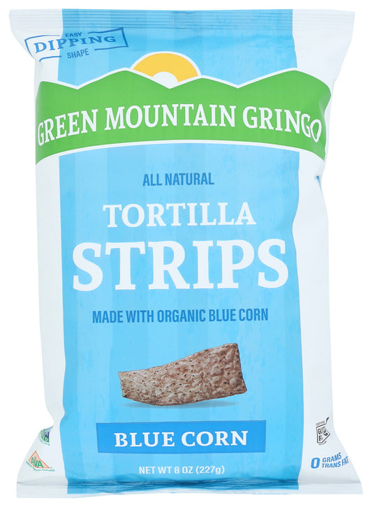GREEN MOUNTAIN GRINGO: Organic Blue Corn Tortilla Strips, 8 oz