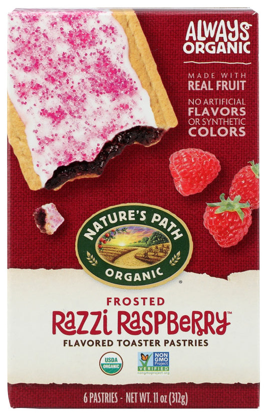 NATURES PATH: Frosted Razzi Raspberry Toaster Pastries, 11 oz