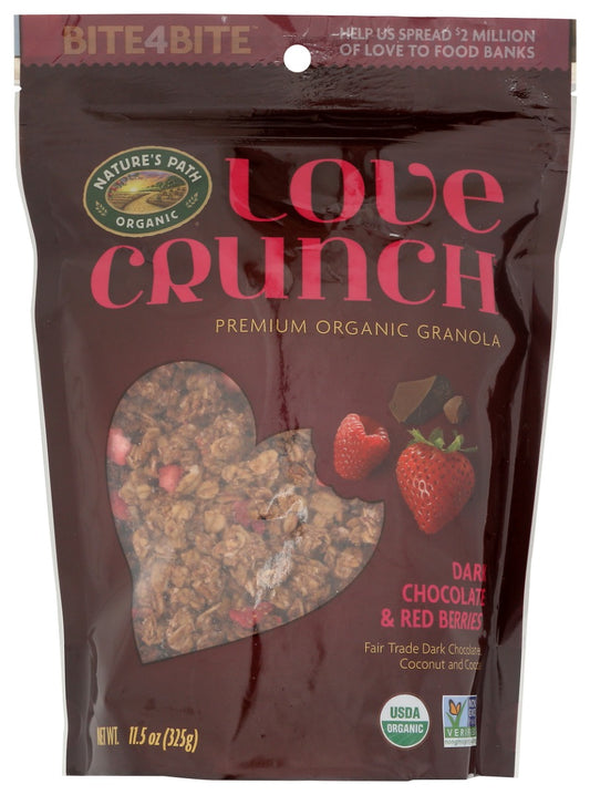 NATURE'S PATH: Love Crunch Premium Organic Granola Dark Chocolate and Red Berries, 11.5 oz