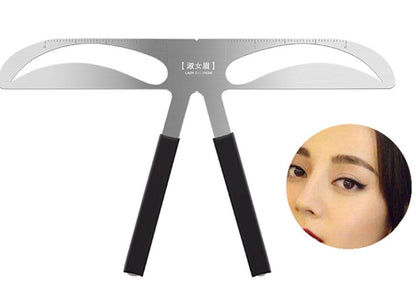 Stainless Steel Brow Ruler and Shaping Tool