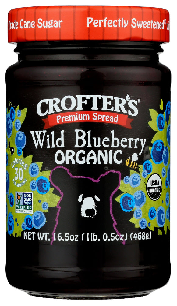 CROFTERS: Organic Wild Blueberry Premium Spread, 16.5 oz