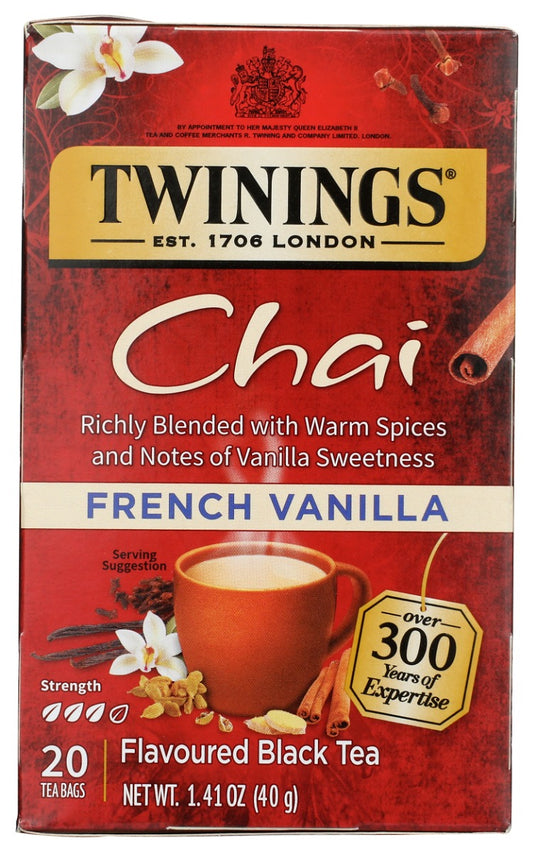 TWINING TEA: French Vanilla Chai Tea, 20 bg