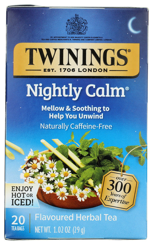 TWININGS: Herbal Tea Bedtime Blend Naturally Caffeine Free 20 bag, 1.02 oz
