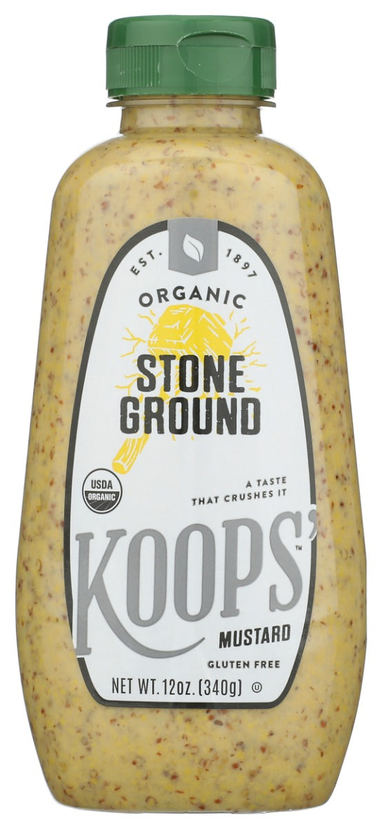 KOOPS: Organic Stone Ground Mustard, 12 oz