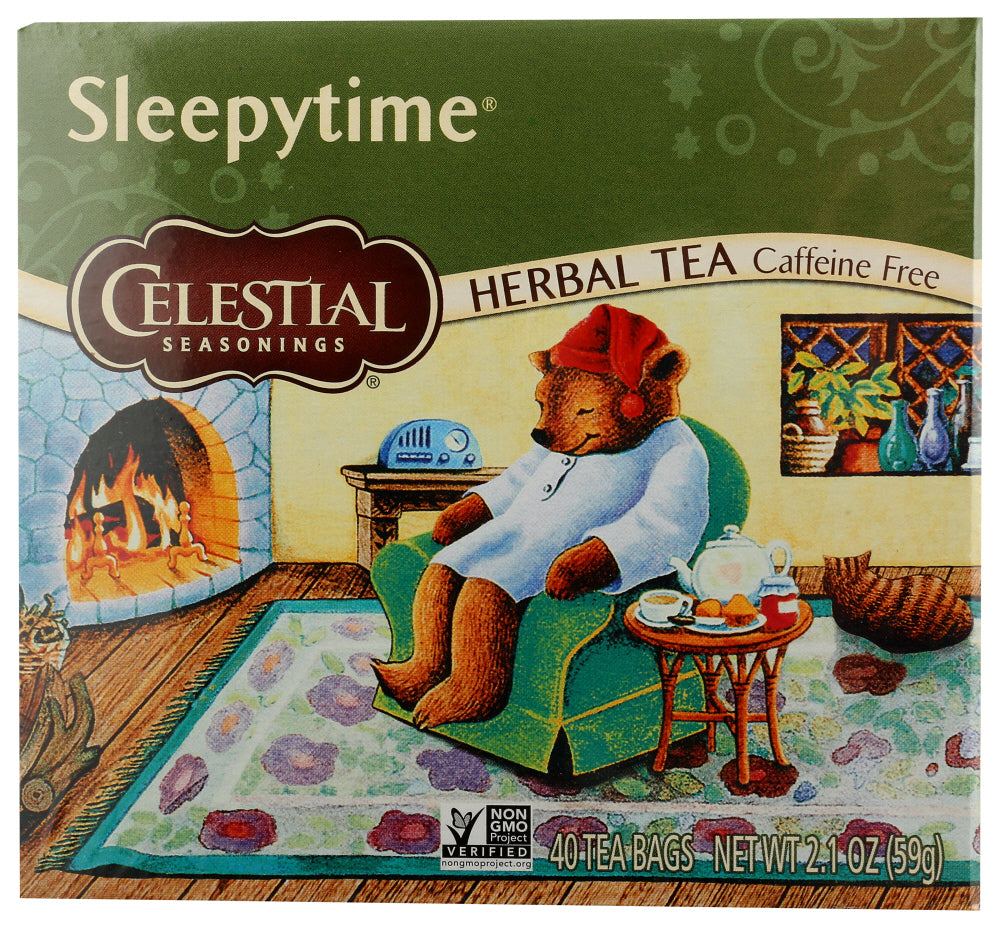 CELESTIAL SEASONINGS: Sleepytime Caffeine Free Herbal Tea 40 Tea Bags, 2.0 oz