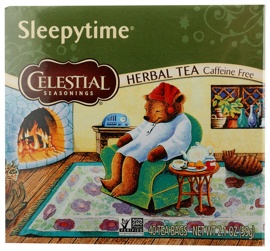 CELESTIAL SEASONINGS: Sleepytime Caffeine Free Herbal Tea 40 Tea Bags, 2.0 oz