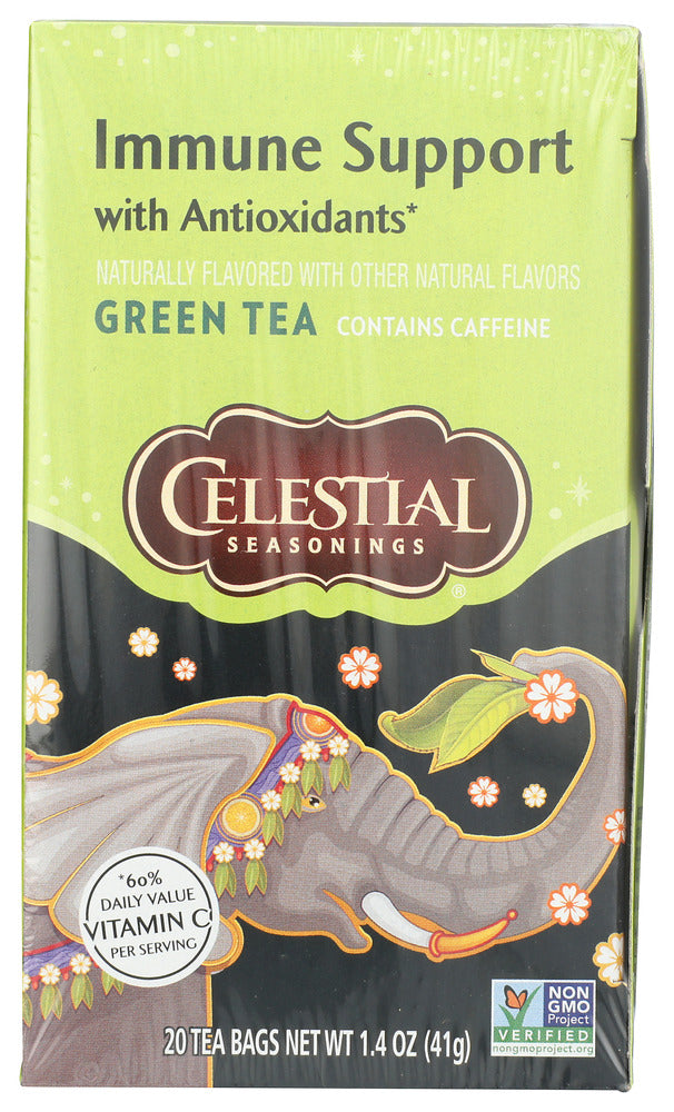 CELESTIAL SEASONINGS: Green Tea With White Tea Antioxidant Supplement 20 Tea Bags, 1.4 oz