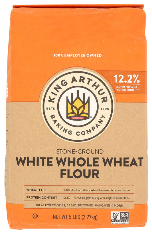 KING ARTHUR FLOUR: White Whole Wheat Flour, 5 lbs