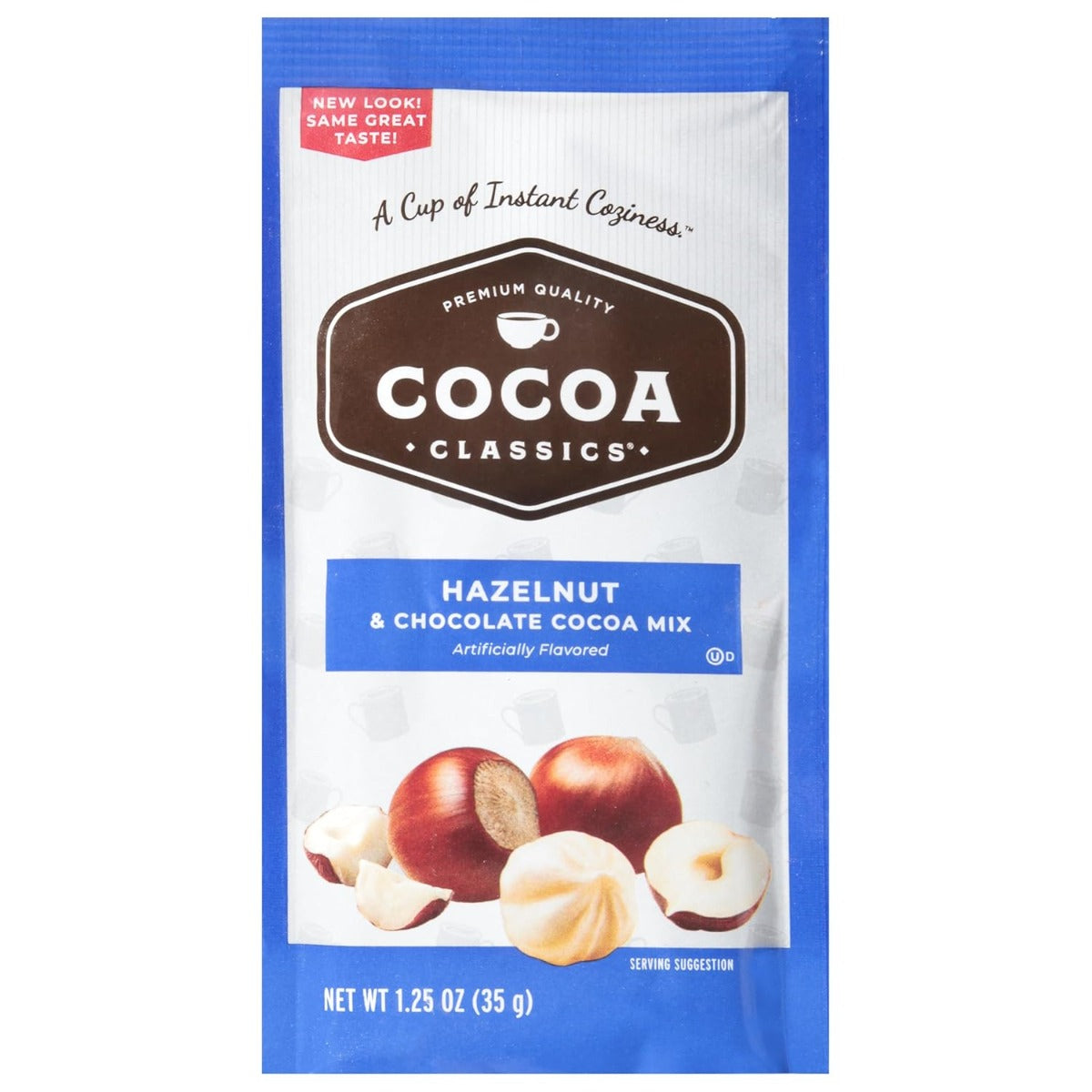 COCOA CLASSICS: Hazelnut and Chocolate Cocoa Mix, 1.25 oz