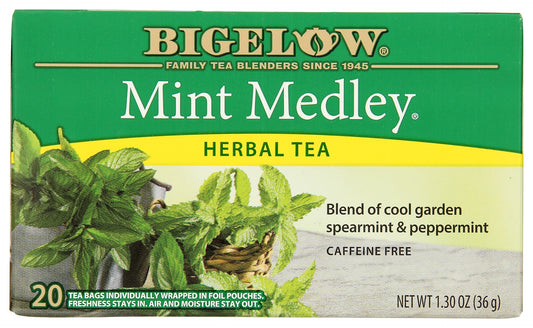 BIGELOW: Mint Medley Herbal Tea 20 Bags, 1.3 oz