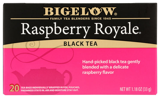 BIGELOW: Raspberry Royale Black Tea 20 Tea Bags, 1.18 oz