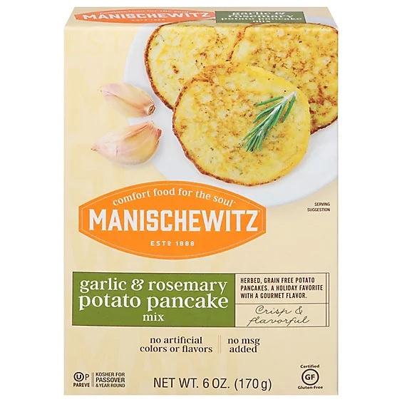 MANISCHEWITZ: Garlic & Rosemary Potato Pancake Mix, 6 oz