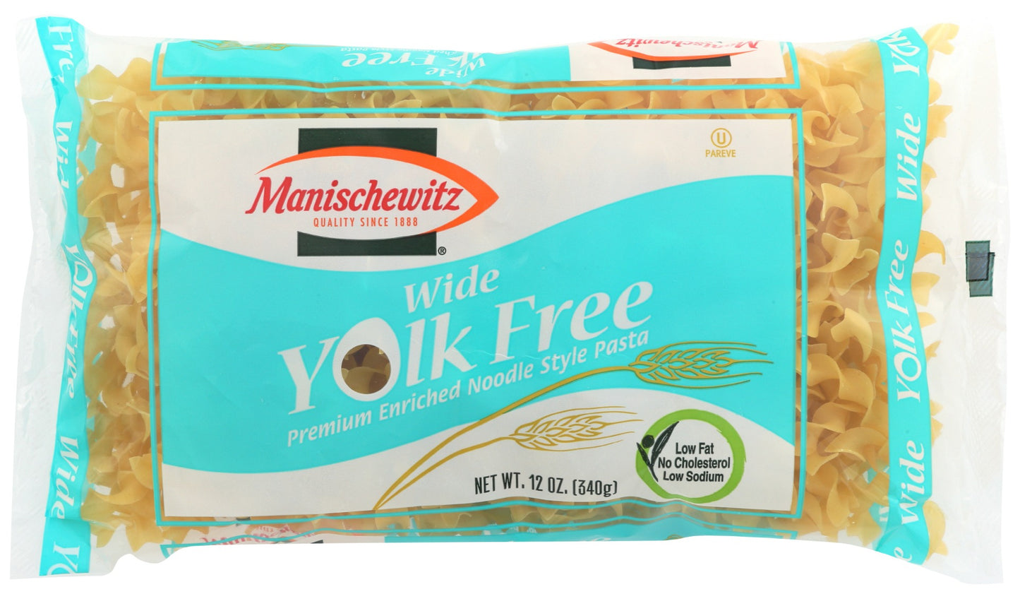 MANISCHEWITZ: Yolk Free Wide Noodles, 12 oz