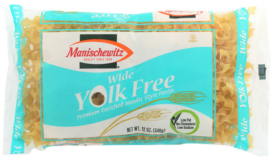 MANISCHEWITZ: Yolk Free Wide Noodles, 12 oz