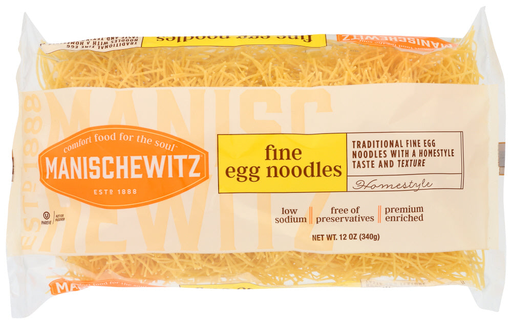 MANISCHEWITZ: Egg Noodles Fine, 12 Oz