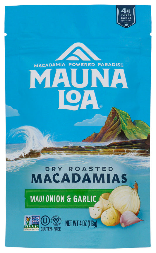 MAUNA LOA: Macadamia Maui Onion Garlic, 4 oz