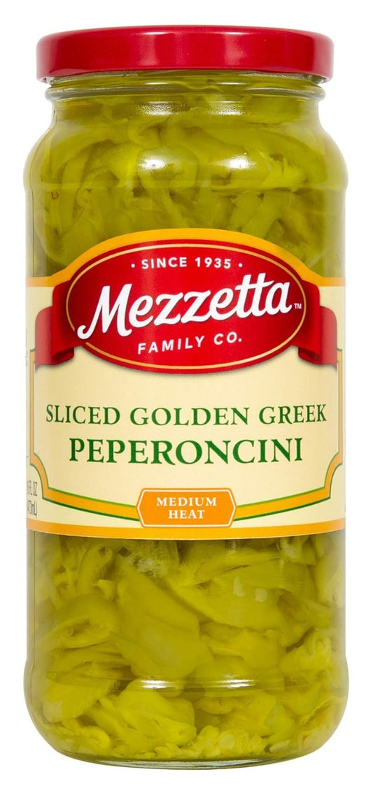 MEZZETTA: Deli-Sliced Golden Greek Peperoncini, 16 oz