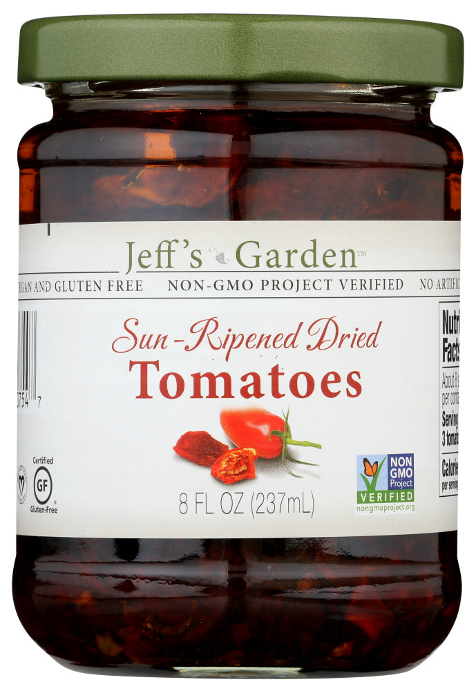 JEFFS NATURALS: Sun Ripened Dried Tomatoes, 8 oz