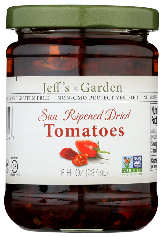 JEFFS NATURALS: Sun Ripened Dried Tomatoes, 8 oz