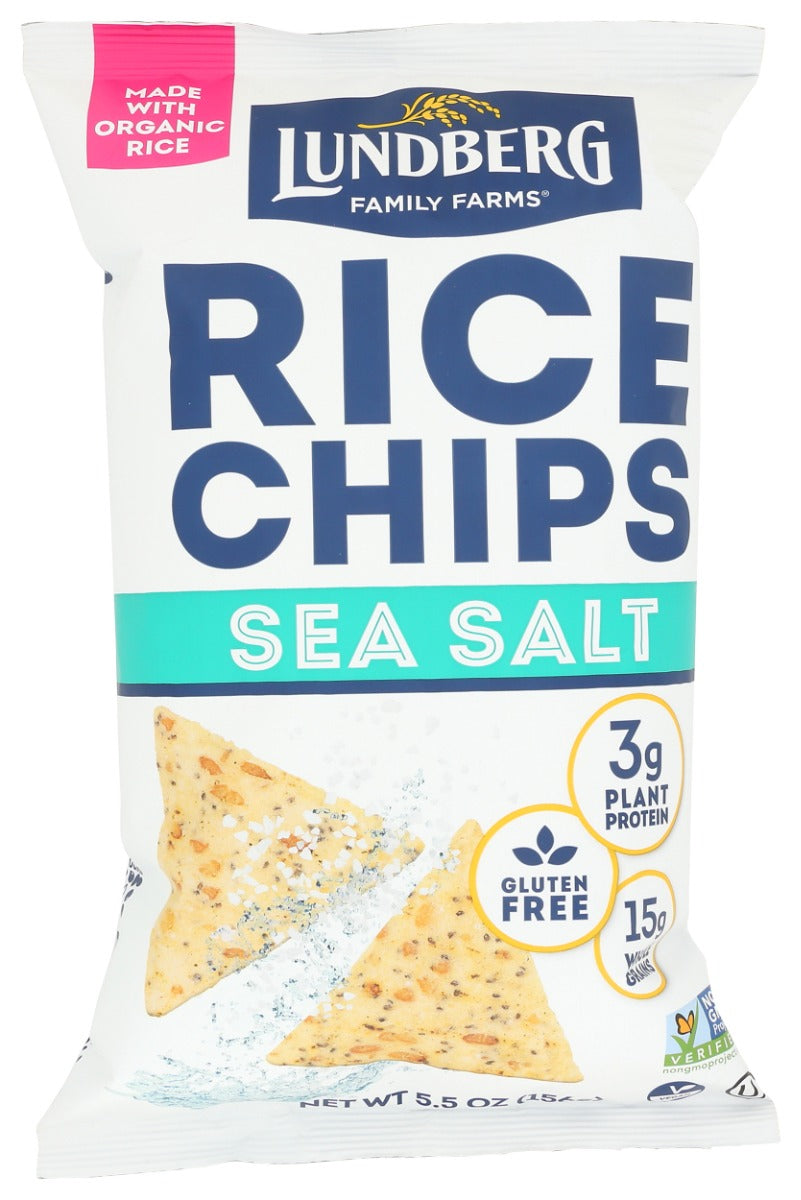LUNBERG: Rice Chips Sea Salt, 6 oz