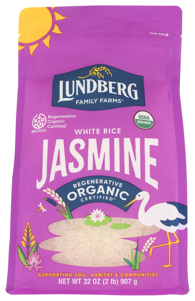 LUNDBERG: Organic White Jasmine Rice, 2 lb