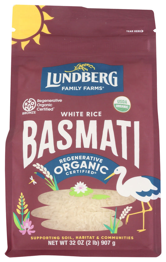 LUNDBERG: Organic California White Basmati Rice, 2 lb