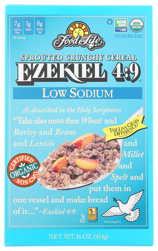 FOOD FOR LIFE: Ezekiel 4:9 Sprouted Low Sodium Crunchy Cereal, 16 oz
