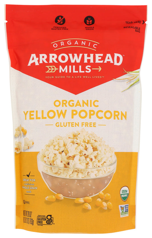ARROWHEAD MILLS: Organic Yellow Popcorn, 28 oz
