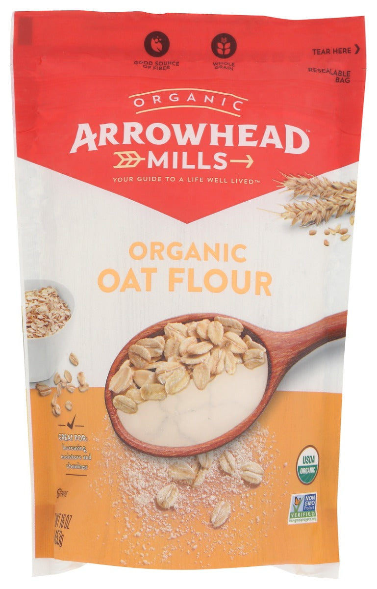 ARROWHEAD MILLS: Organic Oat Flour, 16 oz