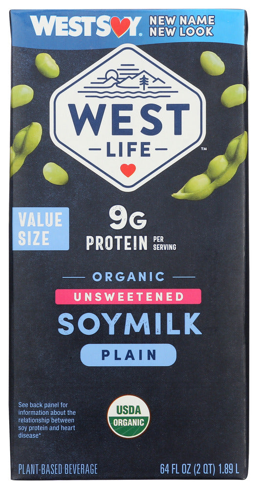 WESTSOY: Organic Unsweetened Original Soymilk, 64 oz