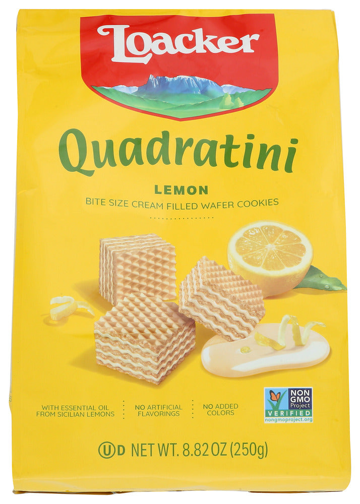 LOACKER: Quadratini Lemon Wafer Cookies, 8.82 oz